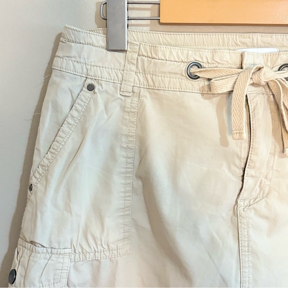 3/$10⚡️Reitmans Cream Cargo Skort with Drawstring Tie 98% Cotton - Picture 3 of 15